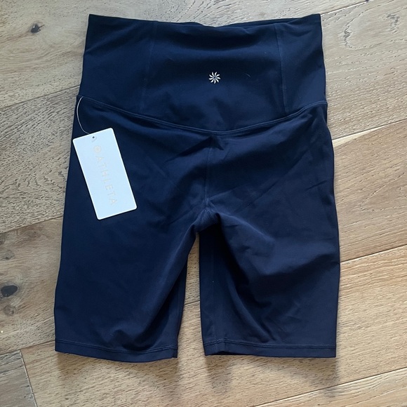 Navy Athleta Elation 9” Women's High-Waisted Shorts (NWT!) - Picture 4 of 4